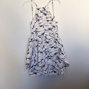 Blue and white cameo formal dress size small